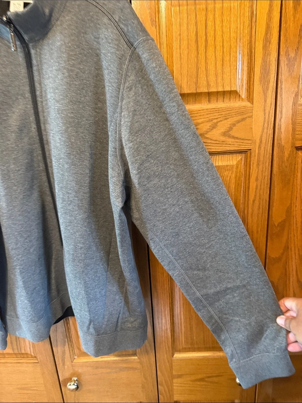 Tommy Bahama Heather Gray Full-Zip Lightweight Jacket-Reversible-XL/TG